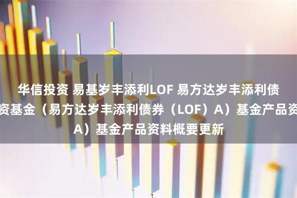 华信投资 易基岁丰添利LOF 易方达岁丰添利债券型证券投资基金（易方达岁丰添利债券（LOF）A）基金产品资料概要更新